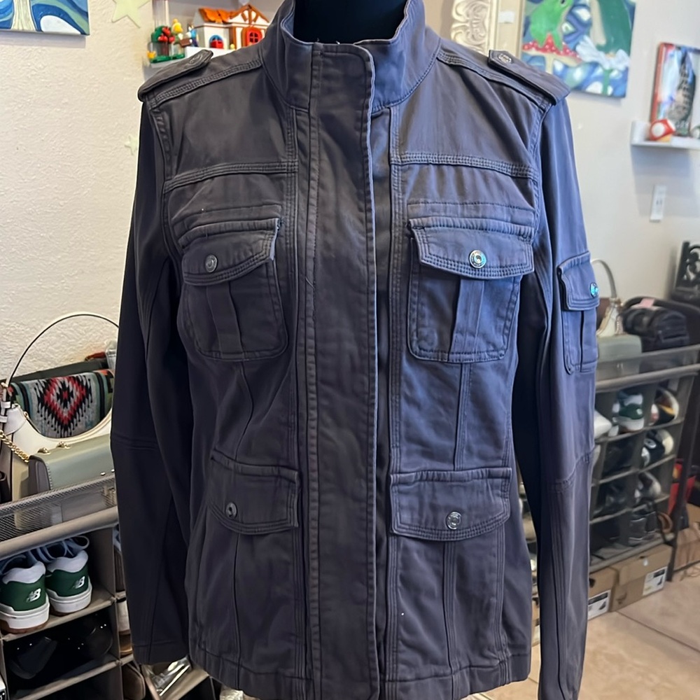 Kensie Jeans Grey Utility Jacket
